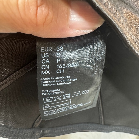 H&M Divided Crop Top Womens Size Small Black Sating Whimsigoth Coquette - Picture 3 of 14